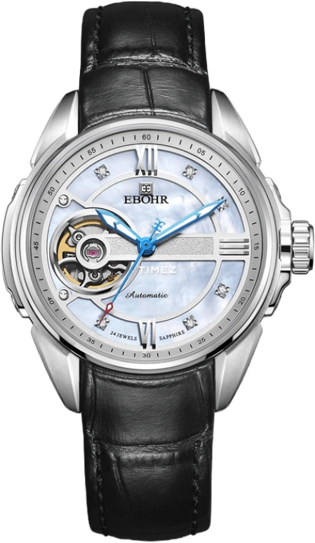 Ebohr,Explorer 37.10mm,37.10mm,Stainless Steel,White,Automatic,Sapphire,Crystal Glass,Round,17020341