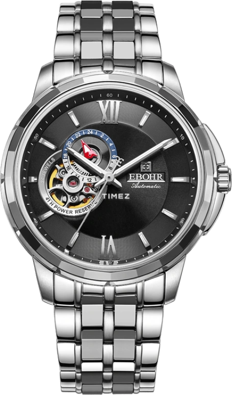 Ebohr,Master 41mm,41mm,Stainless Steel,Black,Automatic,Sapphire,Crystal Glass,Round,17080217