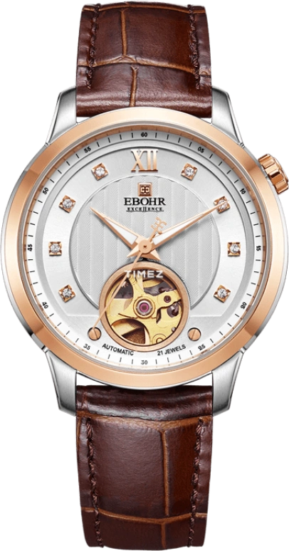 Ebohr,Master 34mm,34mm,Stainless Steel,Silver White,Automatic,Sapphire,Crystal Glass,Round,17010341