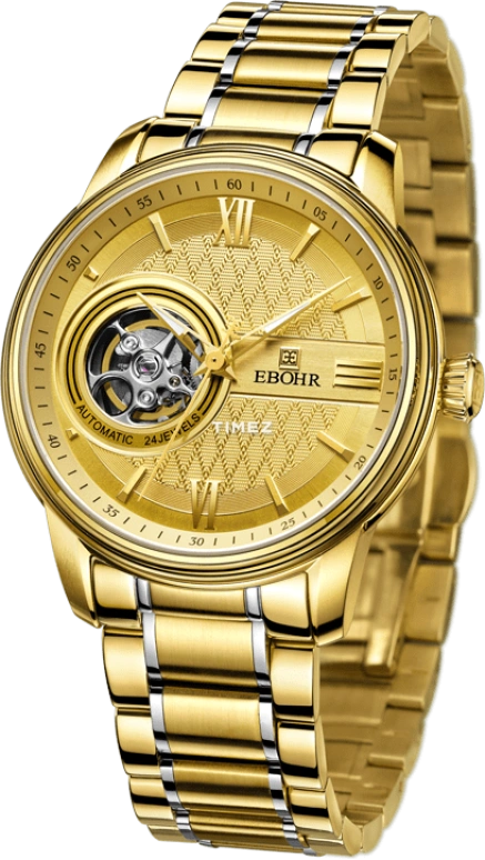 Ebohr,Master 41mm,41mm,Stainless Steel,Gold,Automatic,Sapphire,Crystal Glass,Round,15000316