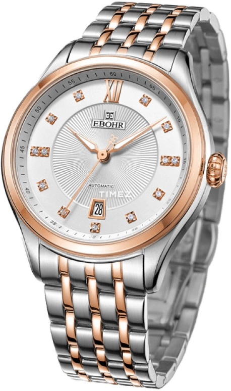 Ebohr,Other 42mm,42mm,Stainless Steel,White,Day,Sapphire,Glass,Round,70150117