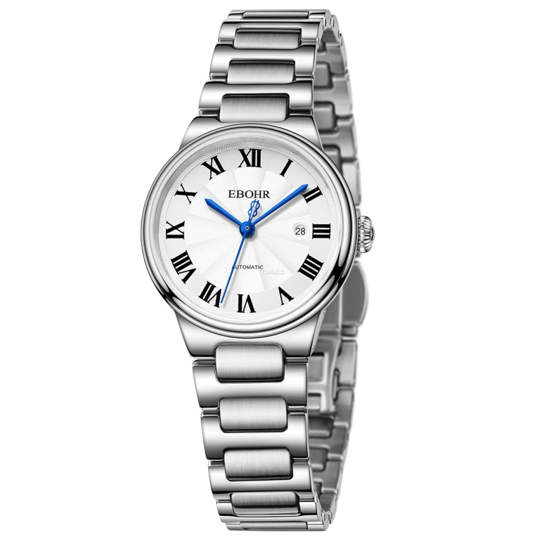 Ebohr,Master 29mm,29mm,Stainless Steel,White,Automatic,Day,Sapphire,Crystal Glass,15121428