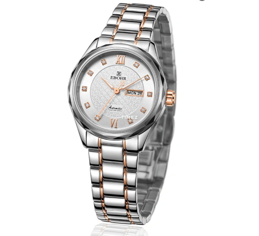 Ebohr,Other 34mm,34mm,Stainless Steel,Silver,Automatic,Date,Day,70160123
