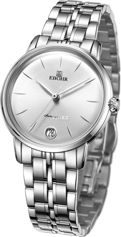 Ebohr,Master 32mm,32mm,Stainless Steel,Silver,Automatic,Day,Sapphire,Crystal Glass,18021128