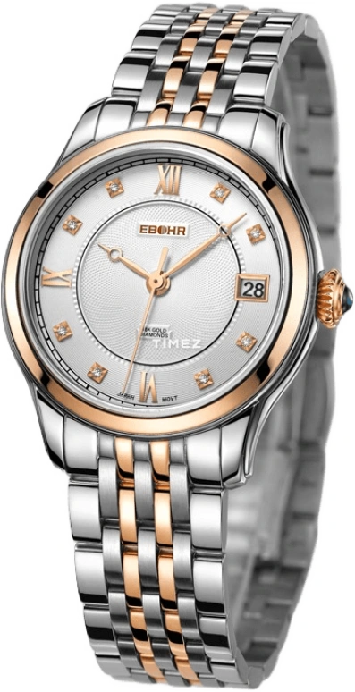 Ebohr,Master 33mm,33mm,Stainless Steel,Silver,Quartz,Day,Sapphire,Crystal Glass,10660225