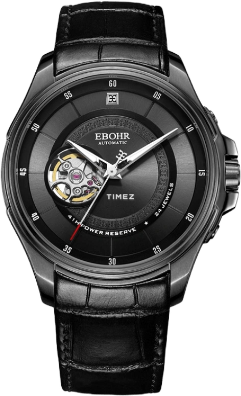 Ebohr,Explorer 43mm,43mm,Stainless Steel,Black,Automatic,Sapphire,Crystal Glass,Round,19108236