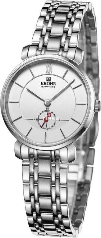 Ebohr,Master 28mm,28mm,Stainless Steel,Silver White,Quartz,Sapphire,Crystal Glass,Round,19041129