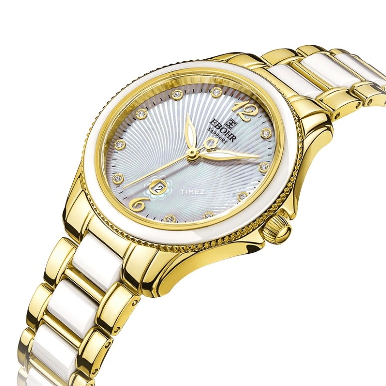 Ebohr,Kana 32mm,32mm,Stainless Steel,Silver,Quartz,Day,Sapphire,Crystal Glass,11020226