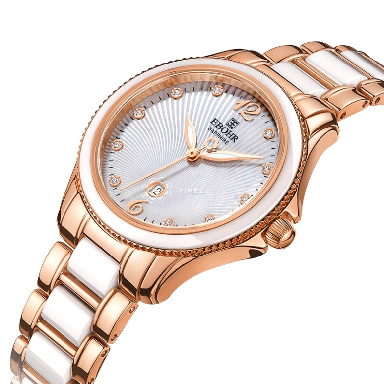 Ebohr,Kana 32mm,32mm,Stainless Steel,White,Quartz,Day,Sapphire,Crystal Glass,11020127