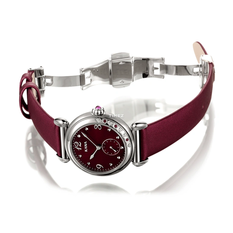 Ebohr,Kana 30mm,30mm,Stainless Steel,Red,Quartz,Sapphire,Glass,Round,80130642