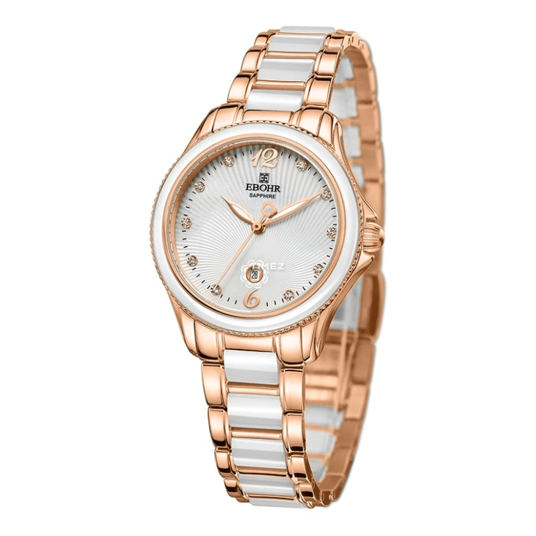 Ebohr,Kana 32mm,32mm,Stainless Steel,White,Quartz,Day,Sapphire,Crystal Glass,11020127