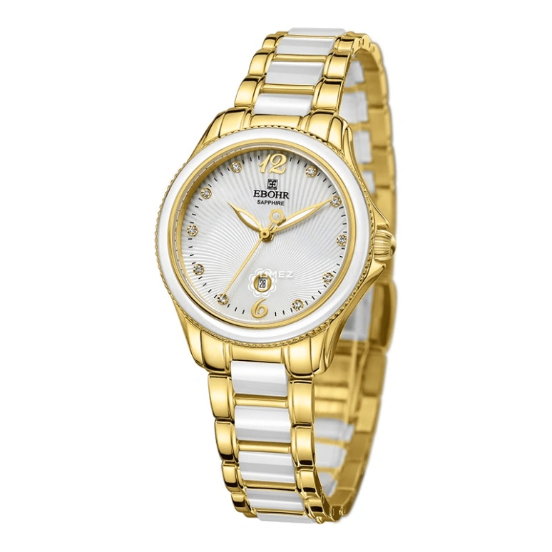 Ebohr,Kana 32mm,32mm,Stainless Steel,Silver,Quartz,Day,Sapphire,Crystal Glass,11020226