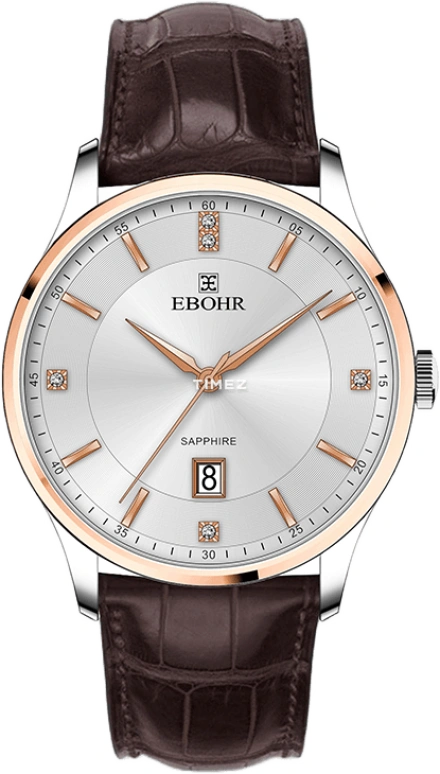 Ebohr,Other 28mm,28mm,Stainless Steel,White,Quartz,Day,Rectangular,70140224
