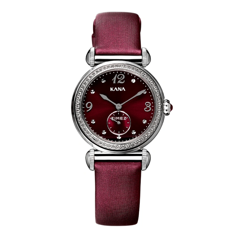 Ebohr,Kana 30mm,30mm,Stainless Steel,Red,Quartz,Sapphire,Glass,Round,80130543