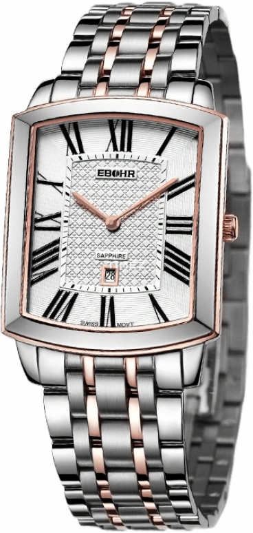Ebohr,Master 38.50mm,38.50mm,Stainless Steel,Silver White,Quartz,Day,Sapphire,Crystal Glass,20100216