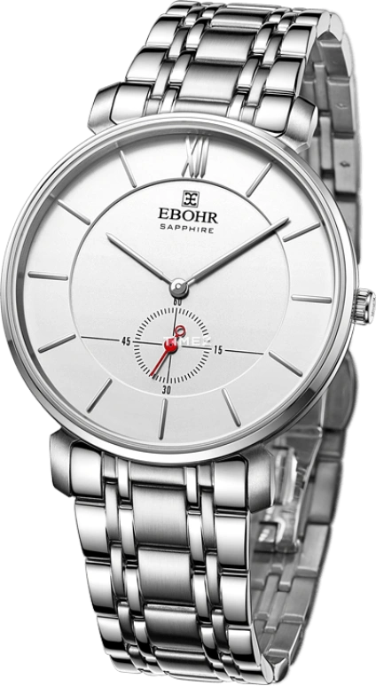 Ebohr,Master 40mm,40mm,Stainless Steel,Silver White,Quartz,Sapphire,Crystal Glass,Round,19041119