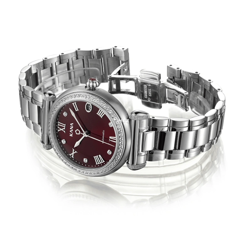 Ebohr,Kana 36mm,36mm,Stainless Steel,Red,Automatic,Day,Sapphire,Glass,80120421