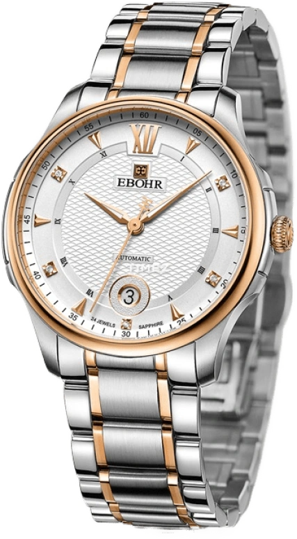 Ebohr,Master 42mm,42mm,Stainless Steel,White,Automatic,Day,Sapphire,Crystal Glass,11180111