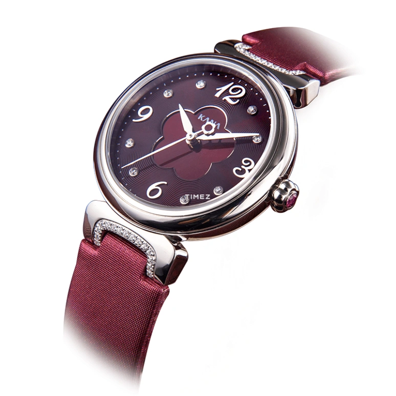 Ebohr,Kana 32mm,32mm,Stainless Steel,Red,Quartz,Sapphire,Glass,Round,80150145