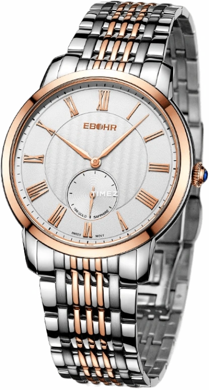 Ebohr,Master 39mm,39mm,Stainless Steel,Silver White,Quartz,Sapphire,Crystal Glass,Round,10710111