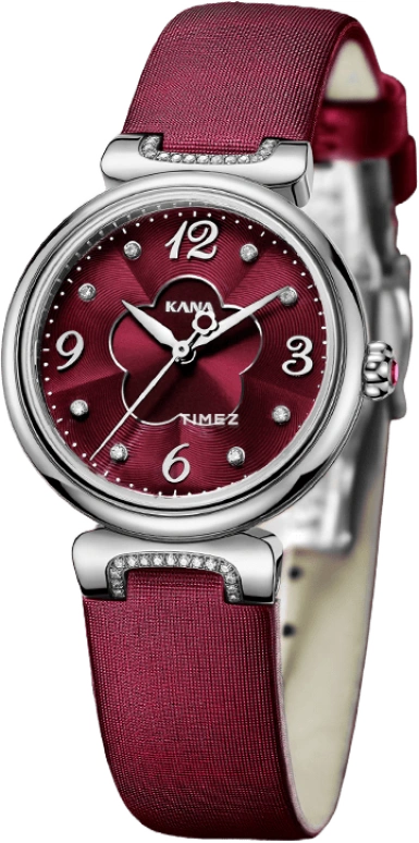 Ebohr,Kana 32mm,32mm,Stainless Steel,Red,Quartz,Sapphire,Glass,Round,80150145
