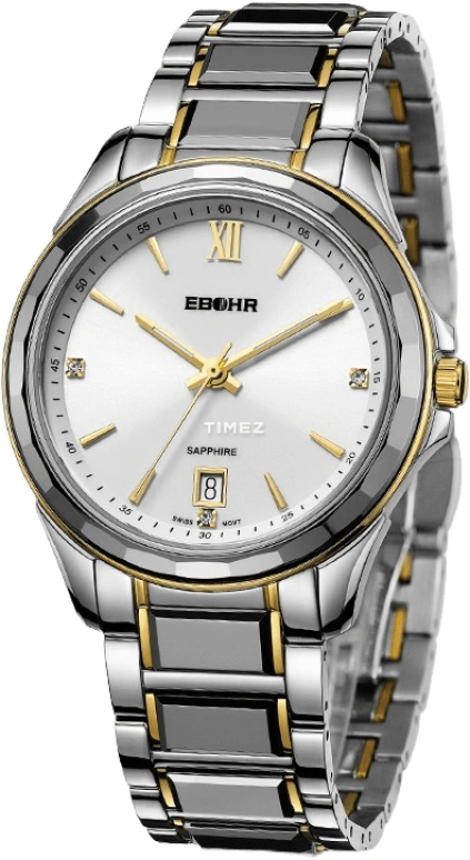 Ebohr,Master 39mm,39mm,Stainless Steel,Silver White,Quartz,Day,Sapphire,Crystal Glass,10680315