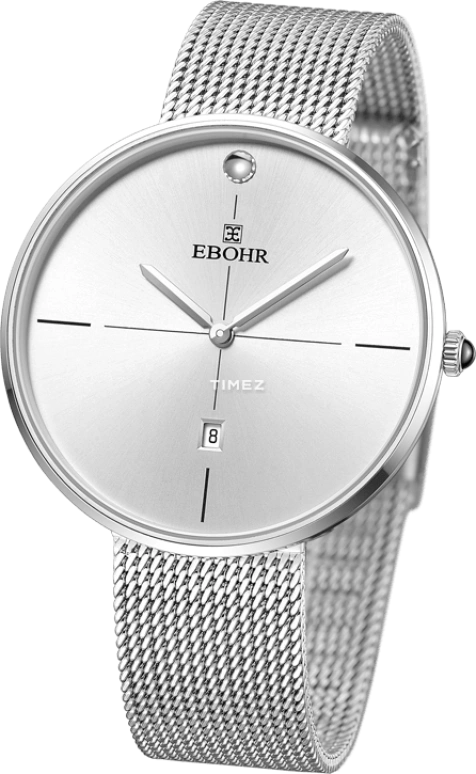 Ebohr,Master 41mm,41mm,Stainless Steel,Silver,Quartz,Day,Sapphire,Crystal Glass,18031119