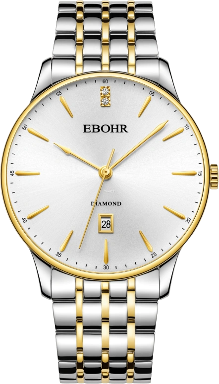 Ebohr,Master 41mm,41mm,Stainless Steel,Silver White,Quartz,Day,Sapphire,Crystal Glass,21064119