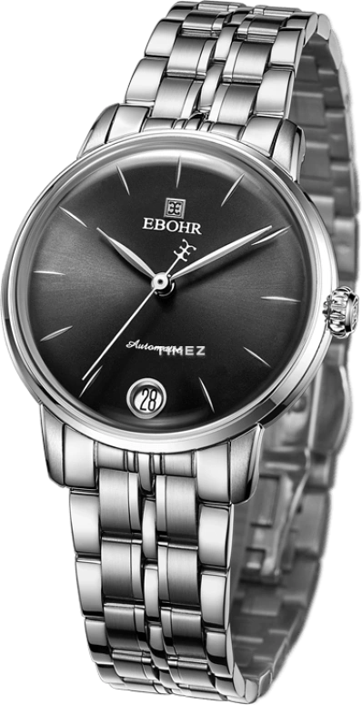 Ebohr,Master 32mm,32mm,Stainless Steel,Black,Automatic,Day,Sapphire,Crystal Glass,18021228