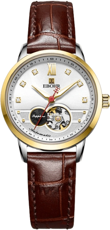Ebohr,Master 29mm,29mm,Stainless Steel,Silver White,Automatic,Sapphire,Crystal Glass,Round,19084146