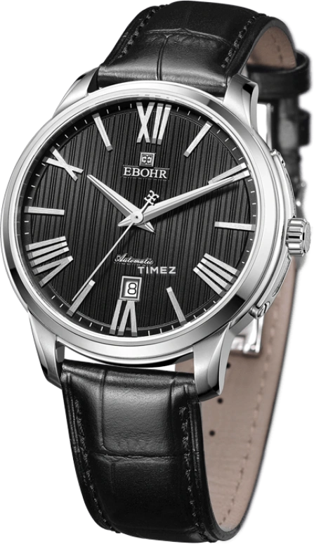 Ebohr,Master 41.50mm,41.50mm,Stainless Steel,Black,Automatic,Day,Sapphire,Crystal Glass,18051238