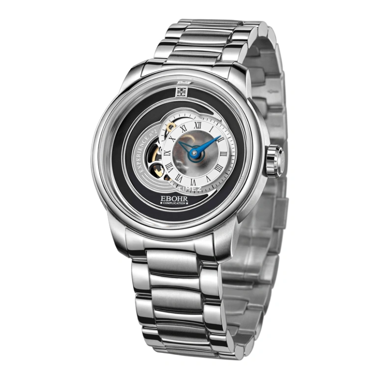 Ebohr,Explorer 43mm,43mm,Stainless Steel,Black,Automatic,Sapphire,Glass,Round,60190413