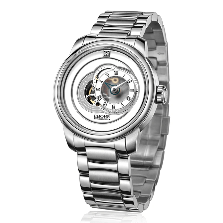 Ebohr,Explorer 43mm,43mm,Stainless Steel,White,Automatic,Sapphire,Glass,Round,60190314