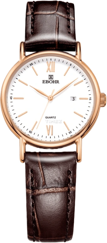 Ebohr,Master 28mm,28mm,Stainless Steel,White,Quartz,Day,Mineral,Glass,51360146