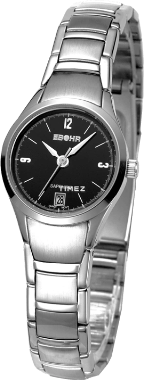 Ebohr,Other 24mm,24mm,Stainless Steel,Black,Quartz,Day,Sapphire,Glass,02386249