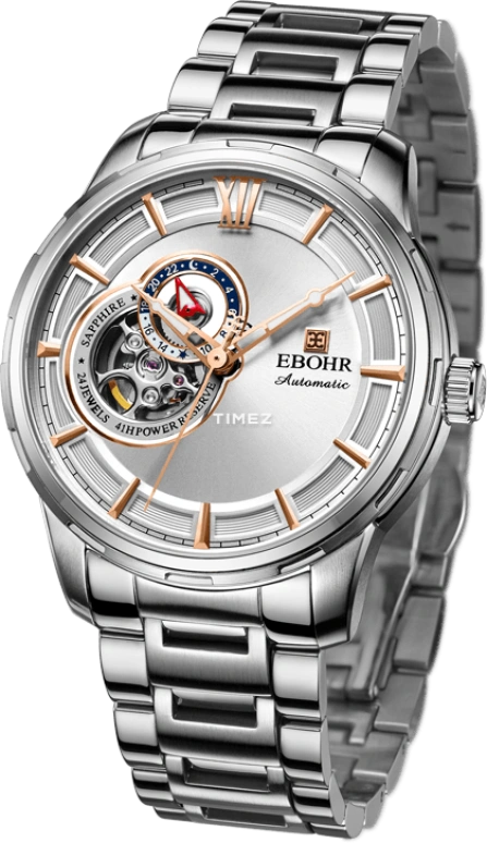 Ebohr,Master 41.50mm,41.50mm,Stainless Steel,Silver,Automatic,Sapphire,Crystal Glass,Round,15010216