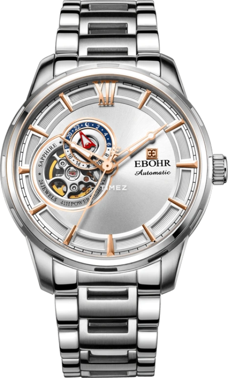 Ebohr,Master 41.50mm,41.50mm,Stainless Steel,Silver,Automatic,Sapphire,Crystal Glass,Round,15010216