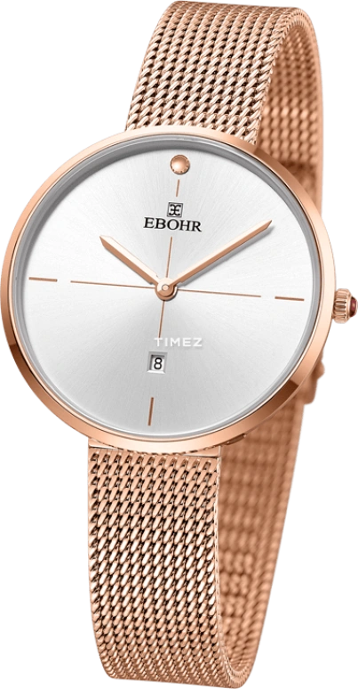 Ebohr,Master 35mm,35mm,Stainless Steel,Silver,Quartz,Day,Sapphire,Crystal Glass,18033129