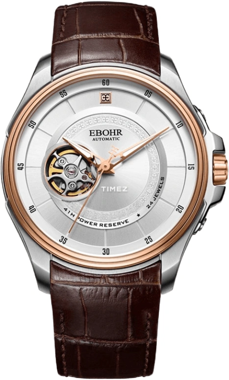 Ebohr,Explorer 43mm,43mm,Stainless Steel,White,Automatic,Sapphire,Crystal Glass,Round,19102136