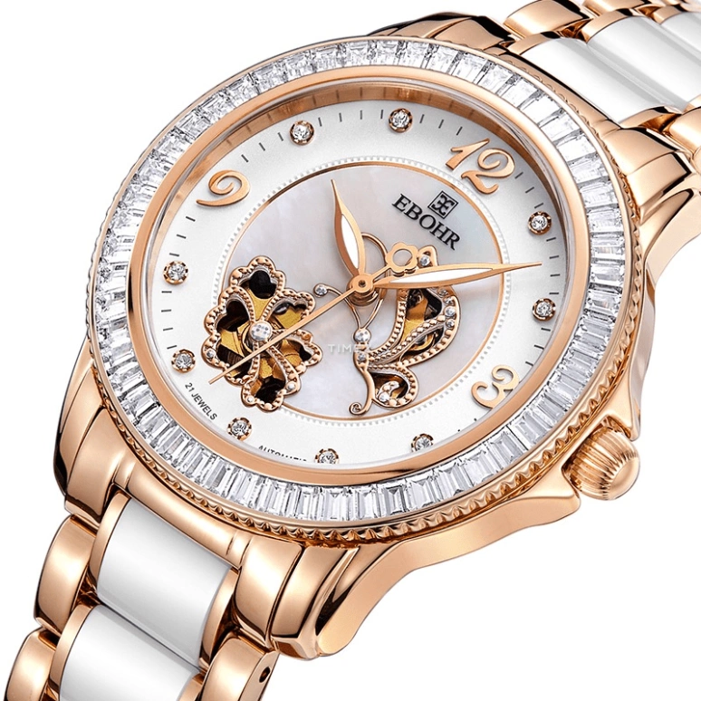 Ebohr,Butterfly 35.50mm,35.50mm,Stainless Steel,White,Automatic,Sapphire,Crystal Glass,Round,10880227