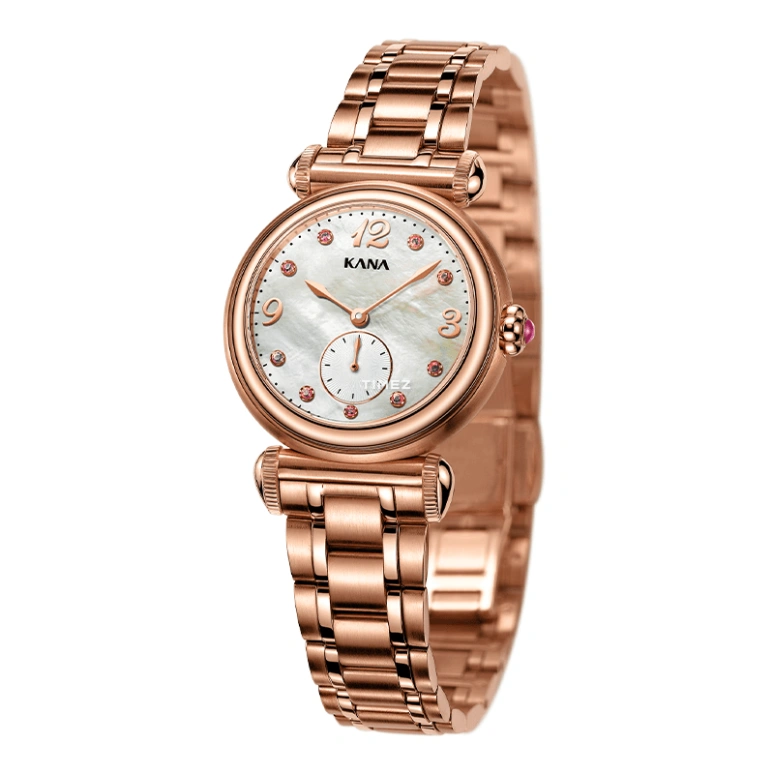 Ebohr,Kana 30mm,30mm,Stainless Steel,White,Quartz,Sapphire,Glass,Round,80130321