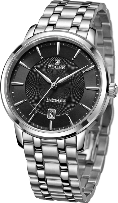 Ebohr,Other 40.50mm,40.50mm,Stainless Steel,Black,Automatic,Day,Sapphire,Glass,30100213