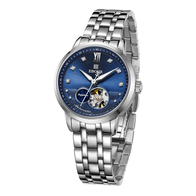 Ebohr,Master 29mm,29mm,Stainless Steel,Blue,Automatic,Sapphire,Crystal Glass,Round,19081326
