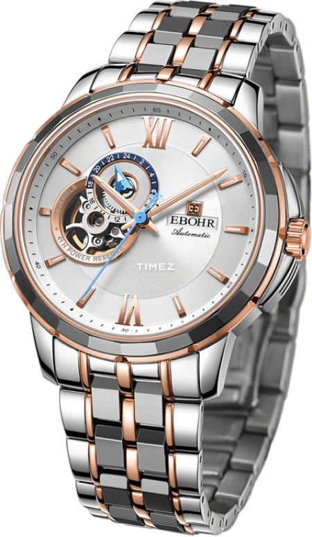 Ebohr,Master 41mm,41mm,Stainless Steel,Silver White,Automatic,Sapphire,Crystal Glass,Round,17080118