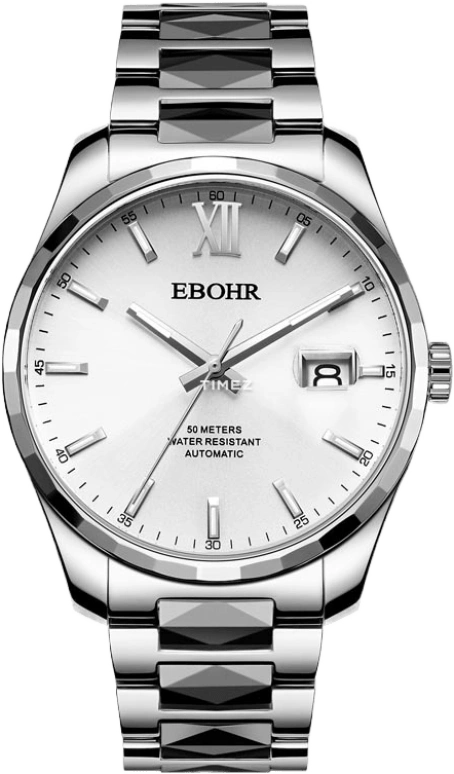 Ebohr,Master 41.50mm,41.50mm,Stainless Steel,White,Automatic,Day,Sapphire,Crystal Glass,21021118