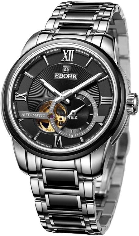 Ebohr,Master 42mm,42mm,Stainless Steel,Black,Automatic,Sapphire,Crystal Glass,Round,10980217