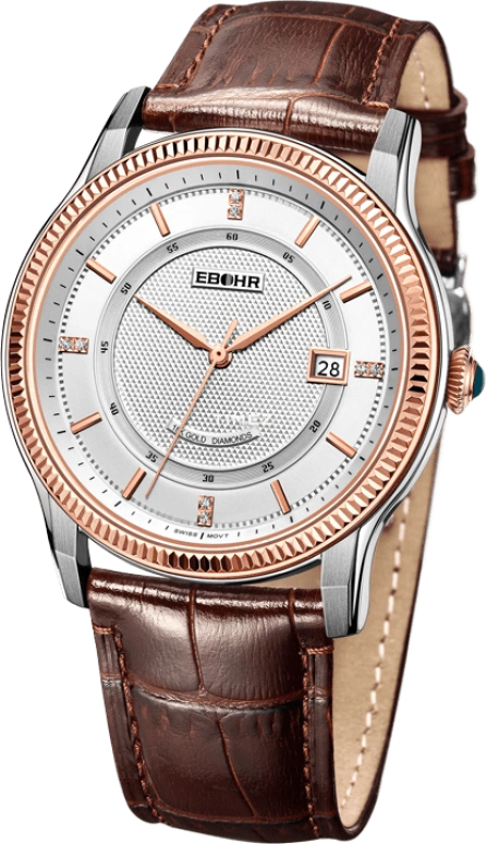 Ebohr,Master 33mm,33mm,Stainless Steel,Silver White,Quartz,Day,Sapphire,Crystal Glass,10480144