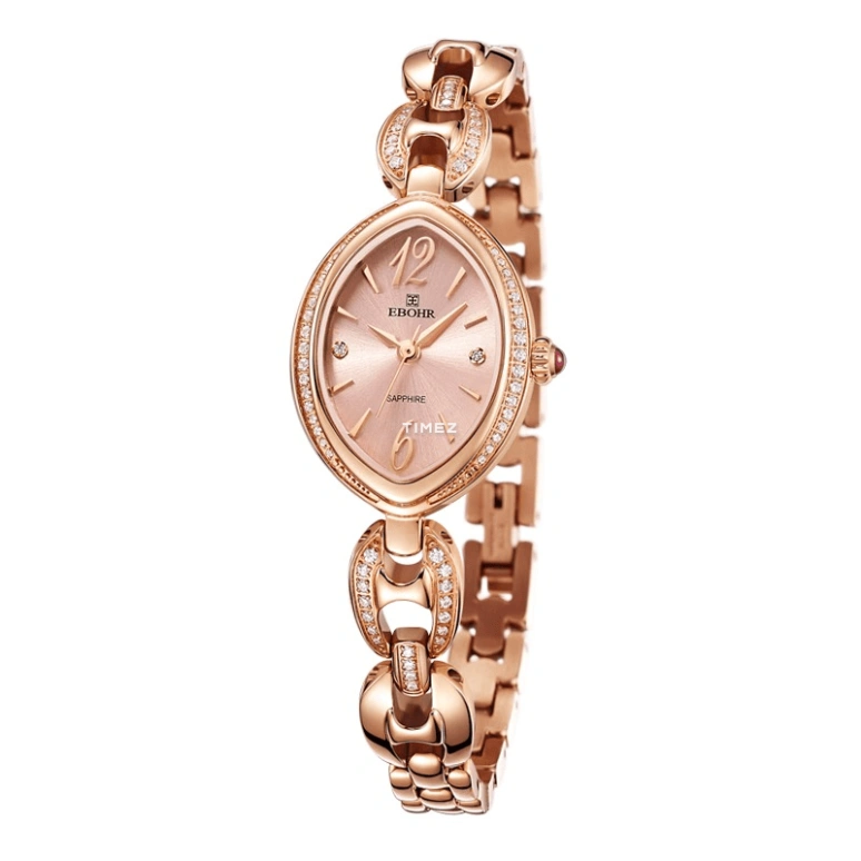 Ebohr,Kana 27mm,27mm,Stainless Steel,Rose Gold,Quartz,Sapphire,Crystal Glass,Other,17060127