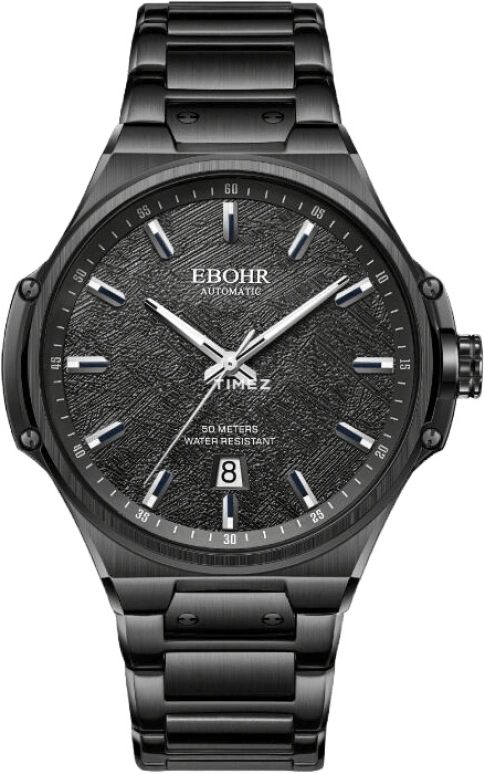 Ebohr,Explorer 45mm,45mm,Stainless Steel,Gunmetal,Automatic,Day,Sapphire,Crystal Glass,21088218
