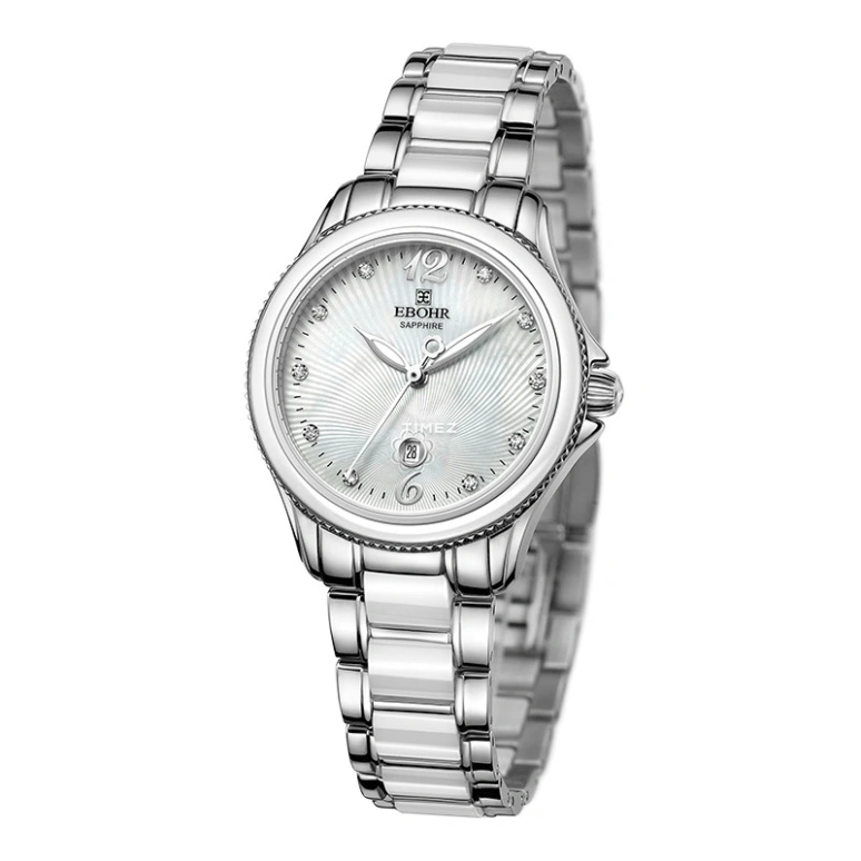 Ebohr,Kana 32mm,32mm,Stainless Steel,Silver White,Quartz,Day,Sapphire,Crystal Glass,11020325